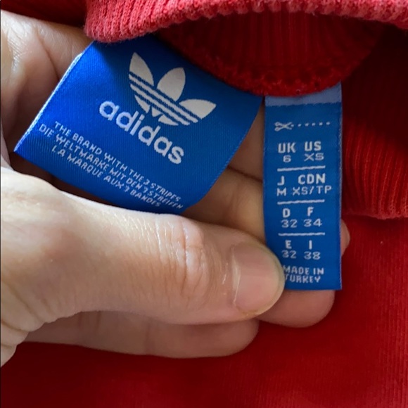Adidas rare red branded XS crop pullover - Picture 5 of 5